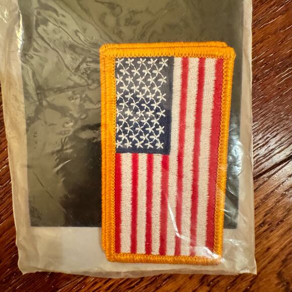 NWT American Flag Patches 4 Reverse Army Uniform IRA GREEN 3 1/4 X 1 13/16 VTG - Picture 7 of 10